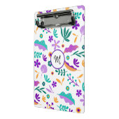 かわいいモダン花と葉 ミニクリップボード (アングル2)