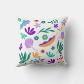 かわいいモダン花と離れ装飾用クッション クッション (裏面)