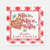 かわいいモダン赤いスライス赤いシャワー スタンダードランチョンナプキン (正面)
