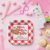 かわいいモダン赤いスライス赤いシャワー ペーパープレート (パーティー)