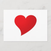 かわいいモダン赤いハートエレガントシックなバレンタインデー エンクロージャーカード (正面)