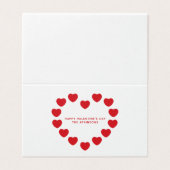 かわいいモダン赤いハートカスタムバレンタインデー (外部フラット)