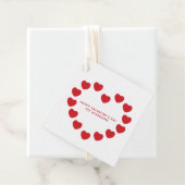 かわいいモダン赤いハートカスタムバレンタインデー フェイバータグ (インサイチュ)