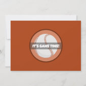 かわいいモダン野球スポーツキッズフォト誕生日 招待状 (裏面)