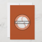 かわいいモダン野球スポーツ子供の誕生日 招待状 (裏面)