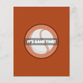 かわいいモダン野球予算誕生日招待状 (裏面)