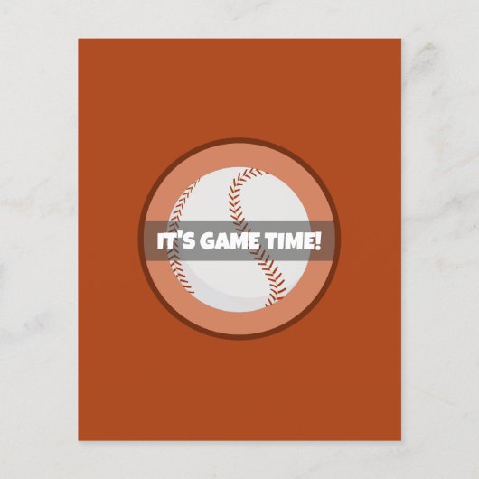 かわいいモダン野球予算誕生日招待状 (裏面)