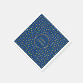 かわいいモダン金ゴールド水玉模様クリスチャンハッピーイースター スタンダードカクテルナプキン (角)