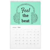 かわいいモダン音楽ガールギフト カレンダー (1月 2026)