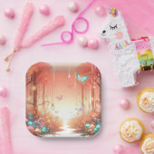 かわいいモダン魅惑の森の赤ちゃんシャワー ペーパープレート (パーティー)