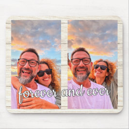 かわいいモダン2フォトコラージュカスタムモノグラム マウスパッド