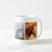 かわいいモダン3頭の馬の写真が好きな馬の名前 コーヒーマグカップ (正面右)