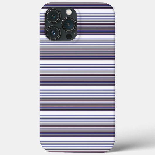 かわいいモダン グレー ブルー ストライプ Case-Mate iPhoneケース (裏面)