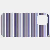 かわいいモダン グレー ブルー ストライプ Case-Mate iPhoneケース (裏面 (横))