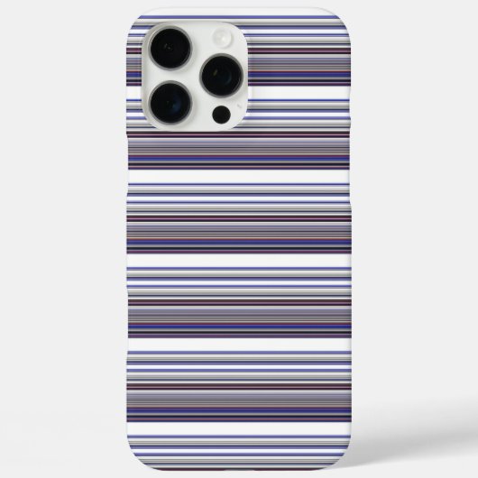 かわいいモダン グレー ブルー ストライプ Case-Mate iPhoneケース (裏面)
