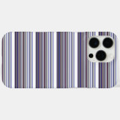 かわいいモダン グレー ブルー ストライプ Case-Mate iPhoneケース (裏面 (横))