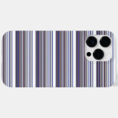 かわいいモダン グレー ブルー ストライプ Case-Mate iPhoneケース (裏面 (横))