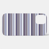 かわいいモダン グレー ブルー ストライプ Case-Mate iPhoneケース (裏面 (横))