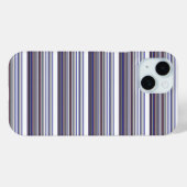 かわいいモダン グレー ブルー ストライプ Case-Mate iPhoneケース (裏面 (横))