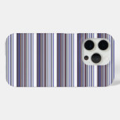 かわいいモダン グレー ブルー ストライプ Case-Mate iPhoneケース (裏面 (横))