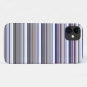 かわいいモダン グレー ブルー ストライプ Case-Mate iPhoneケース (裏面(横))