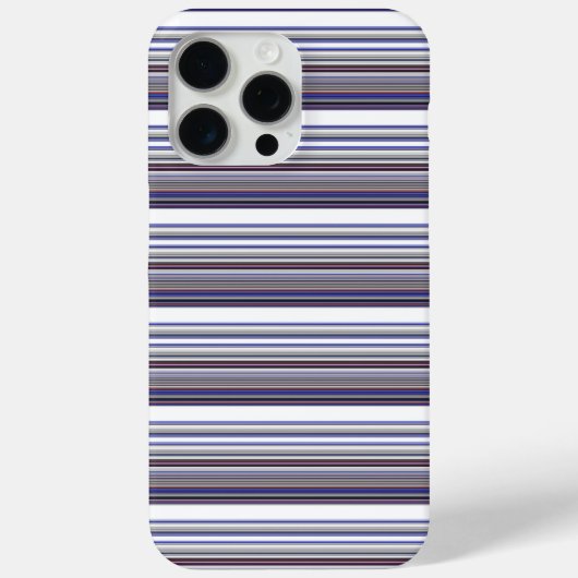 かわいいモダン グレー ブルー ストライプ Case-Mate iPhoneケース (裏面)