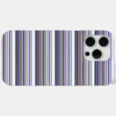 かわいいモダン グレー ブルー ストライプ Case-Mate iPhoneケース (裏面 (横))
