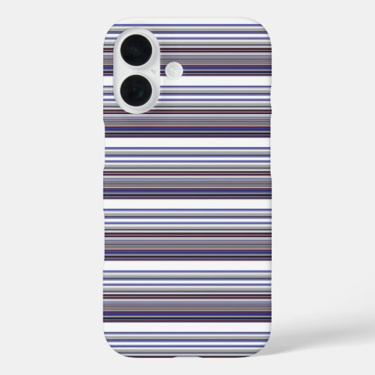 かわいいモダン グレー ブルー ストライプ Case-Mate iPhoneケース (裏面)