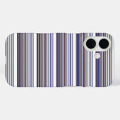 かわいいモダン グレー ブルー ストライプ Case-Mate iPhoneケース (裏面 (横))