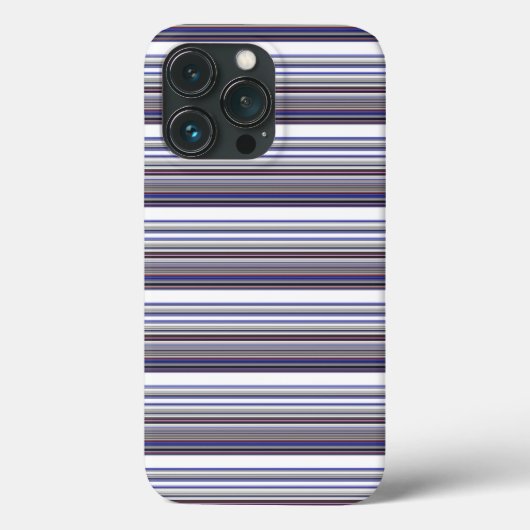 かわいいモダン グレー ブルー ストライプ Case-Mate iPhoneケース (裏面)