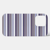 かわいいモダン グレー ブルー ストライプ Case-Mate iPhoneケース (裏面 (横))