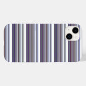 かわいいモダン グレー ブルー ストライプ Case-Mate iPhoneケース (裏面 (横))