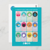 かわいいモチベーションと自己2026気にカレンダー ポストカード (正面/裏面)