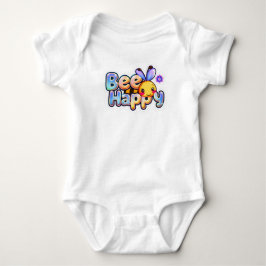かわいいモチベーションアップのミツバチグラフィックTシャツ ベビーボディスーツ
