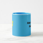 かわいいモチベーションアヒル Keep Calm and Paddle On マグカップ (中央)