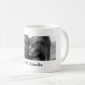 かわいいモノクロシスター日 コーヒーマグカップ (正面右)