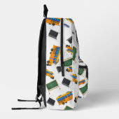 かわいいモノグラムの学校 プリントバックパック (左)