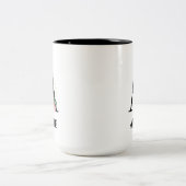 かわいいモノグラムイニシャルA ツートーンマグカップ (中央)