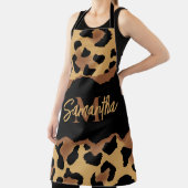 かわいいモノグラムヒョウ柄 エプロン (インサイチュ)