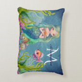 かわいいモノグラム名前  マーメイド アクセントクッション (裏面(縦))