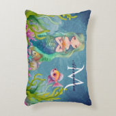 かわいいモノグラム名前  マーメイド アクセントクッション (正面(垂直))