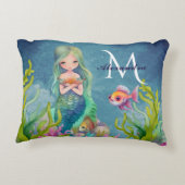 かわいいモノグラム名前  マーメイド アクセントクッション (裏面)