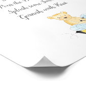 かわいいモモサバー テディベア 性別発表 ポスター (角)