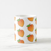 かわいいモモパターン コーヒーマグカップ (中央)