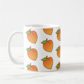 かわいいモモパターン コーヒーマグカップ (左)