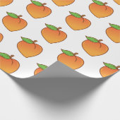 かわいいモモパターン ラッピングペーパー (角)