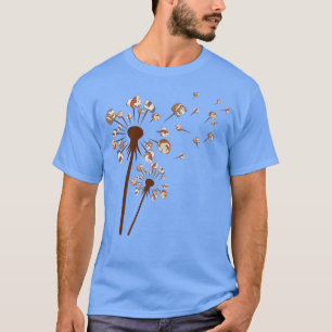 かわいいモルモットおもしろいタンポポ Tシャツ
