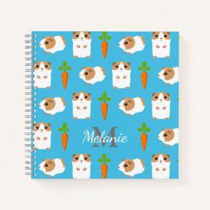 かわいいモルモットとニンジパーソナライズされたン ノートブック