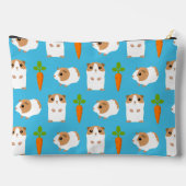 かわいいモルモットとニンジンパーソナライズされた アクセサリーポーチ (裏面)