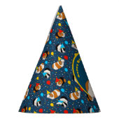 かわいいモルモットとバルーン誕生日パーティー パーティーハット (左)